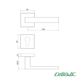 دستگیره درب رزت بهریزان مدل SL42R-1