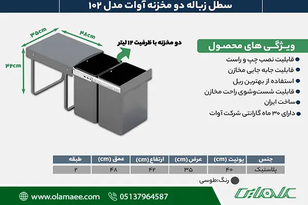 مشخصات اوات 102