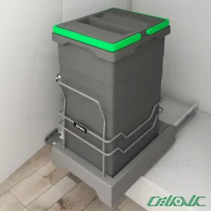 سطل زباله تک مخزنه پلاتین مدل 3614