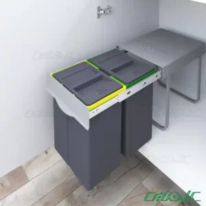 سطل زباله دو مخزنه پلاتین مدل 3633