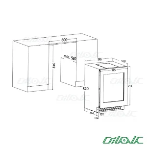 یخچال نوشیدنی توکار مونوگرام مدل MBF 145 W 46 GE