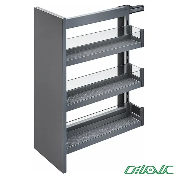 جابطری و ادویه ریلی ۳ طبقه کابینت زمینی اچ تی ان مدل HK101