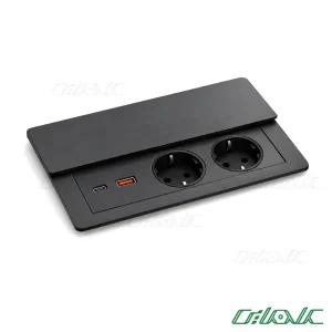 پریز توکار رومیزی دو خانه با USB سری TENZA ملونی مدل 10174