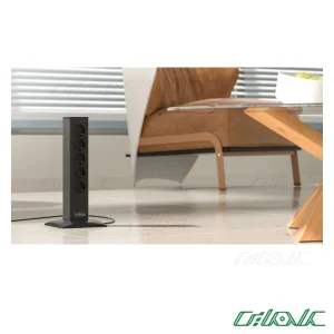 پریز ستونی ۴ خانه با USB سری COLONA ملونی مدل 10180 در فضای آشپزخانه یا محیط کار